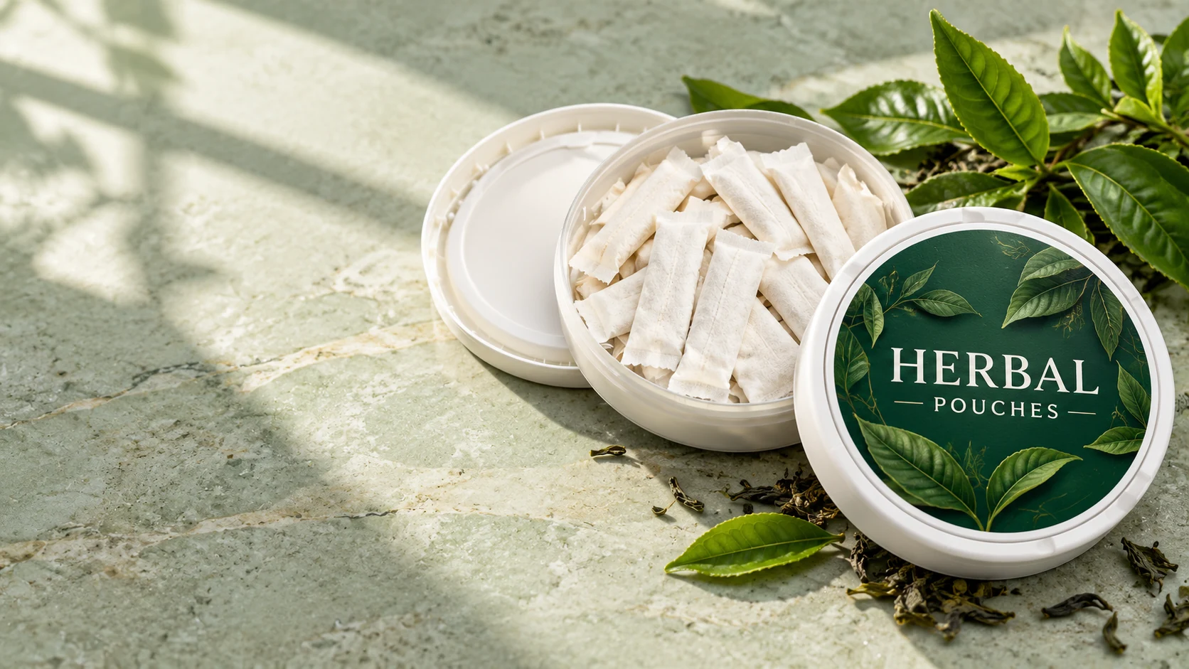 hero botanical oral pouch packaging concept