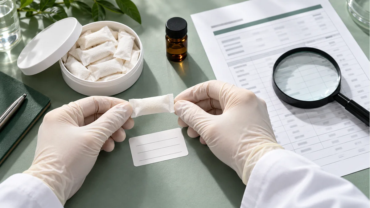 How to review an oral pouch certificate of analysis editorial illustration